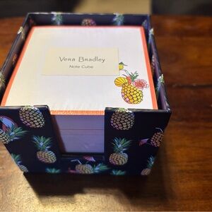 Vera Bradley Pineapple Note Cube NWT